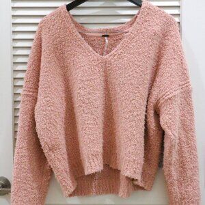 Free People Oversized V-Neck Knitted Sweater